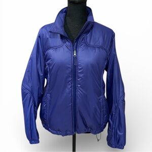 LL Bean Jacket womens Large purple Full Zip Lined Primaloft Insulated